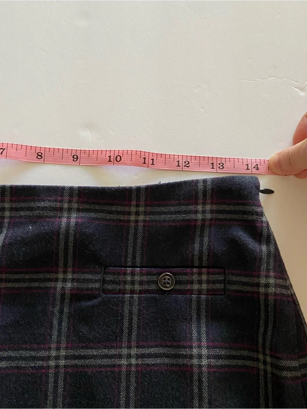 Banana Republic Navy Plaid Mini Skirt Size 0P